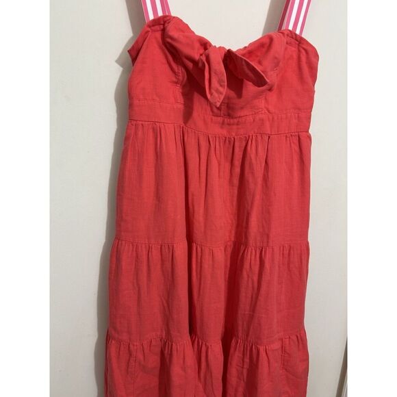 Universal Threads Women's Coral Midi Dress Ruffle Pockets Layered Tiered Size M - Picture 2 of 9